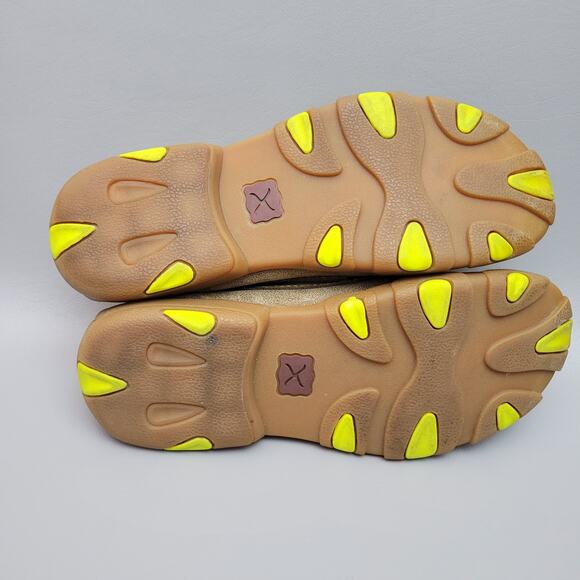 Youth Twisted X Bomber Slip On Shoe Leather Lace Up Moc Neon Yellow Size 4.5 - Picture 10 of 10